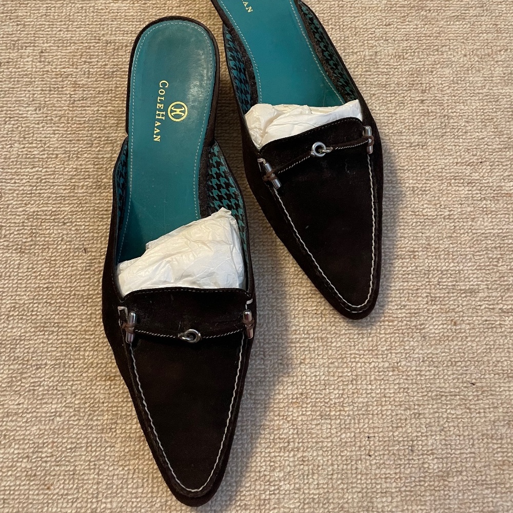 Perfect Like New - Cole Haan Brown Suede Mules